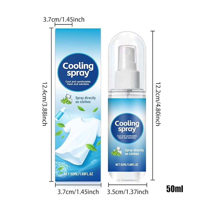 Cooling Spray For Hot Weather, Cooling Spray For Clothes, 3pcs Hot Days Non-Greasy Soothing Solution, For Athletes Yoga Beach Vacation Running