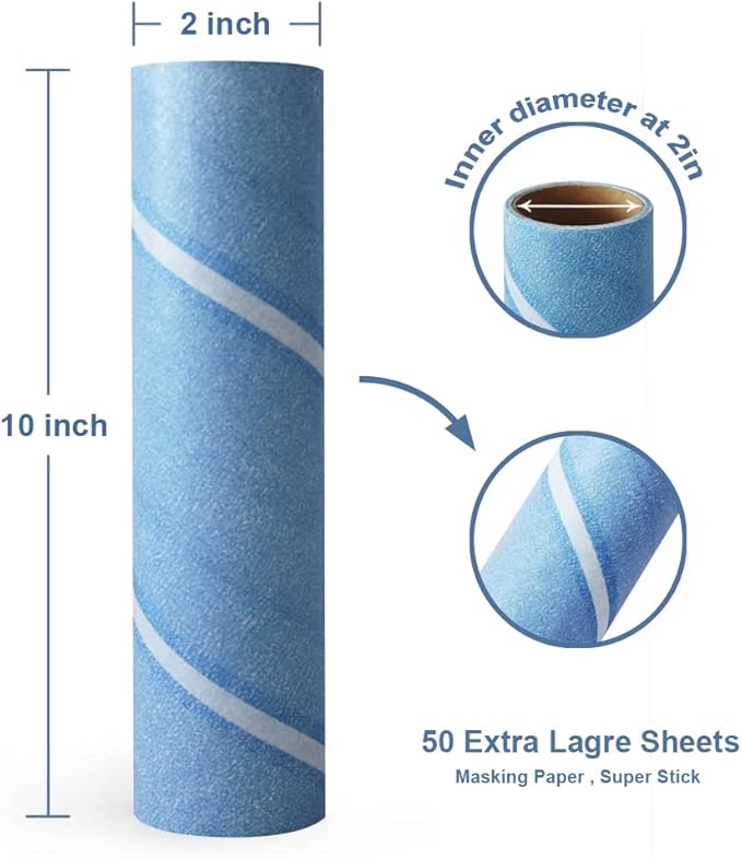 Layers 2 Pack Large Lint Roller Refill, Suitable for Most Large Rollers, mega Roller, 10 in Wide Rollers in The Market