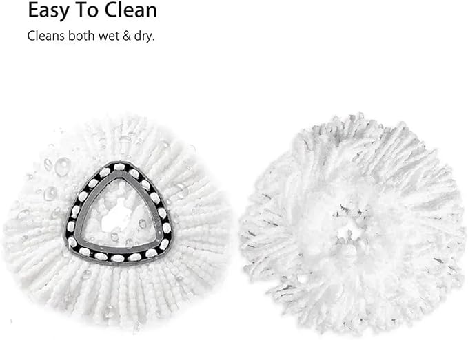 360 Rotating Mop Head Replacement Microfiber Spin Floor Mop Cleaning Head Compatible For Vileda Mop Household Cleaning Tool(4 pcs)