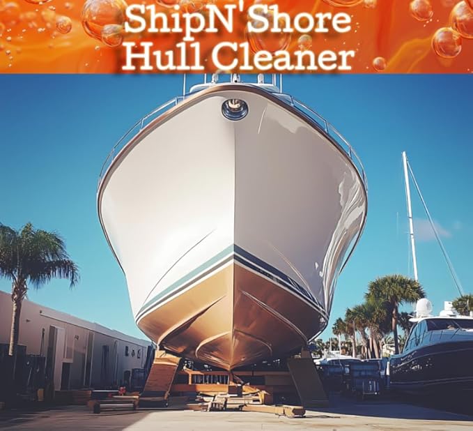 Force 5 SHIPN'SHORE, Rust Stain Remover, Instant Hull Cleaner, Vinyl, Fabric, Metal & Painted Surfaces - Removes Sprinkler Stains from Walls and Fences Instantly. (2, Quart)