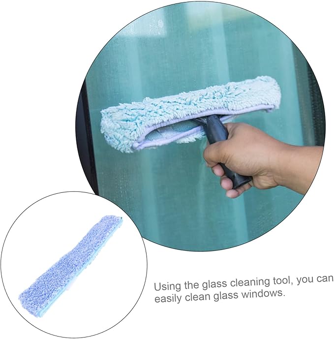 Washable Window Cleaner Window Cleaning Tools Glass Scrubber Sleeve Replacement Head No Streak Glass Cleaner