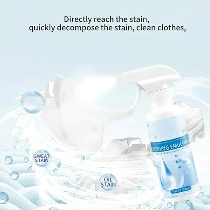 Fly Cloth Cleanse Clothing Emulsifier, Non Ionic Emulsifiers Cloth Cleaner, Spot Cleaner For Clothes, Powerful Fabric Cleaner for Clothes Care, Gentle on Most Fabrics (2pcs)