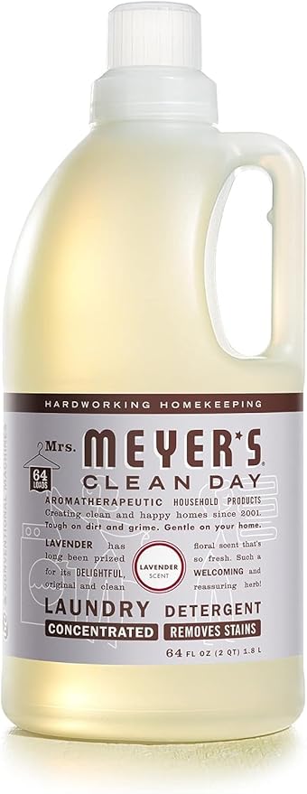 Mrs. Meyer’s Clean Day Lavender Laundry Detergent Concentrated Loads Per Bottle (64 Fl Oz (Pack of 3))