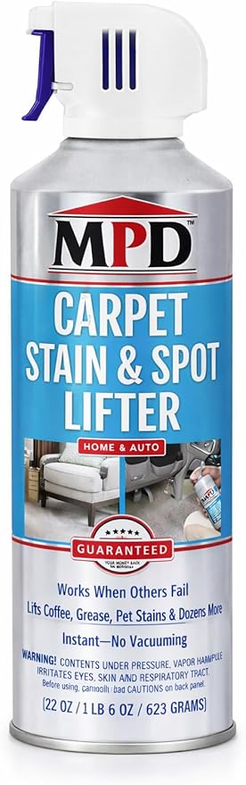 MPD Cobalt Charm Carpet Stain & Spot Lifter – 22 oz Aerosol | Instant Stain Removal for Oil, Water-Based Stains, Grease, Coffee, Wine, Blood, Urine & More (1 Pack)