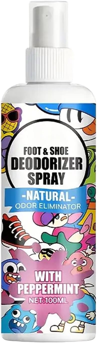 Foot Odor Freshening Spray – Shoe Deodorizer, Fast Acting Long Lasting Odor Removal Mist | Refreshing Anti Smell Formula, Easy Use Spray Design for Sneakers Boots Socks Shoes