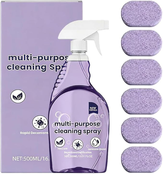 Spray Oven Cleaner & All-Purpose Cleaner, Multi-Surface Cleaning Spray with Concentrated Tablets for Grill, Kitchen, Bathroom, Home (6pcs)