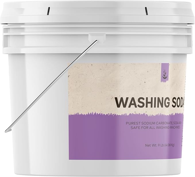 PURE ORIGINAL INGREDIENTS Natural Washing Soda (1 Gallon) Sodium Carbonate, Stain Remover, Water Softener, Multi-Purpose Cleaner