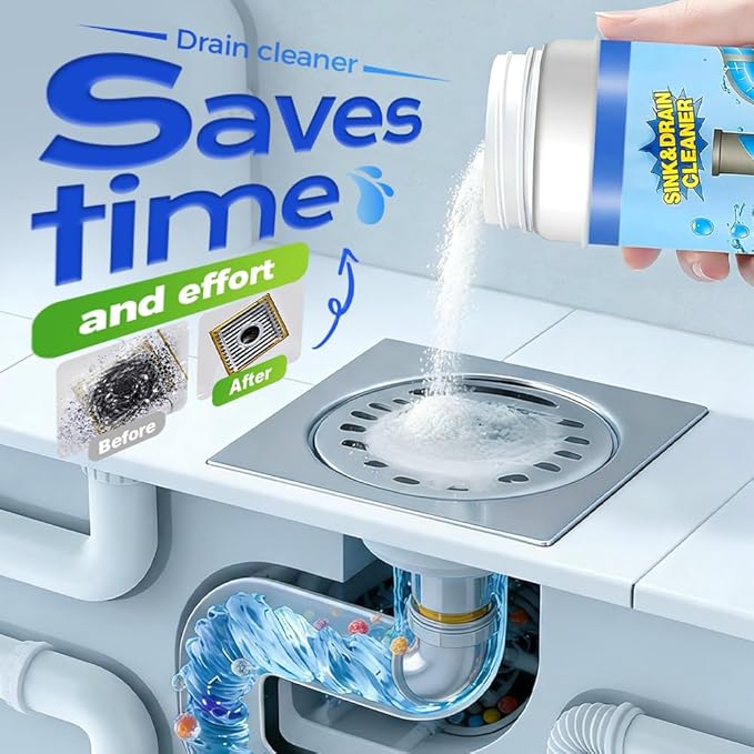 Powerful Unclogging Sink Hair Cleaner, 2026 New Drain Clog Remover, Sink Drain Cleaner for Kitchen and Pipes Cleaning Tool (2)