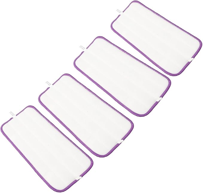 Rsable Microfiber Mop Pads Compatible with Hardwood and Floor Spray Mop, Washable Cleaning Refills for Hardwood, Tile and Stone Floors, 4/6 Pack Purple(4 PACK)