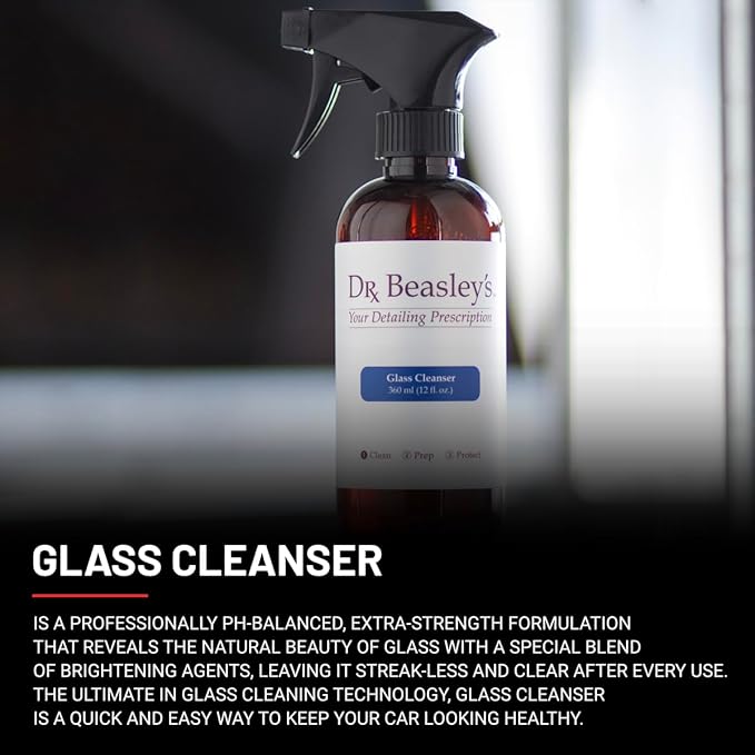 Dr. Beasley's Glass Cleanser - 1 Gallon. Safe on Windshields, Mirrors, and Windows, Streak-Free Formula, Quick Dry for Fast Results