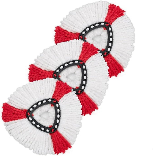 Microfibre Mop,Compatible For Vileda, Turbo 2-in-1, Mop Head Turbo Spin Mops Easy Wringing 2-in-1, Spin Mop For All Floor Types(3PCS)