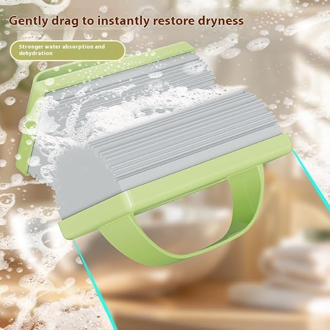 Dual Purpose Bathroom Cleaning Mop, Heavy-Duty Cellulose Sponge for Kitchen - Super Absorbent, Stain Remover & Countertop Cleaner, Mint Green