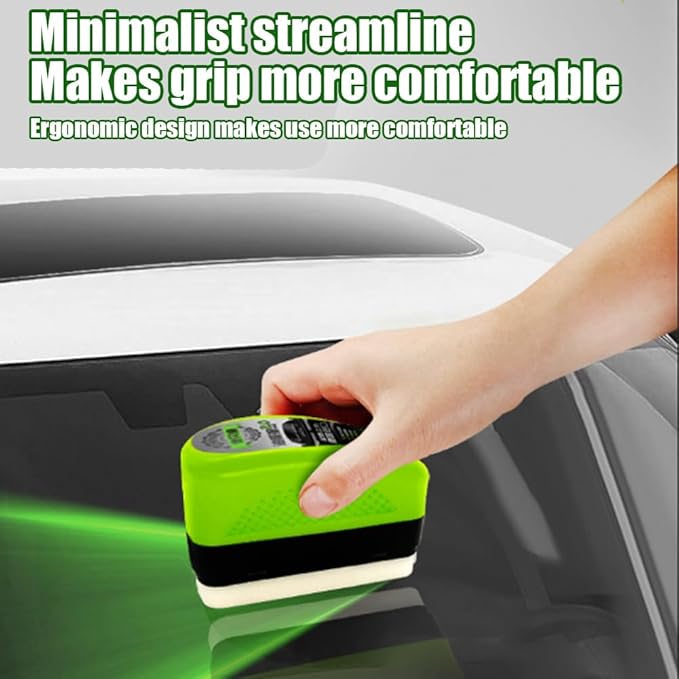 Automotive Oil Film Cleaning Brush, Windshield Cleaner - No Scrubbing Required, 120ml Car Windshield Cleaner, Removes Oil Film & Grime in Seconds, Crystal-Clear View in Any Weather (4, Pcs)