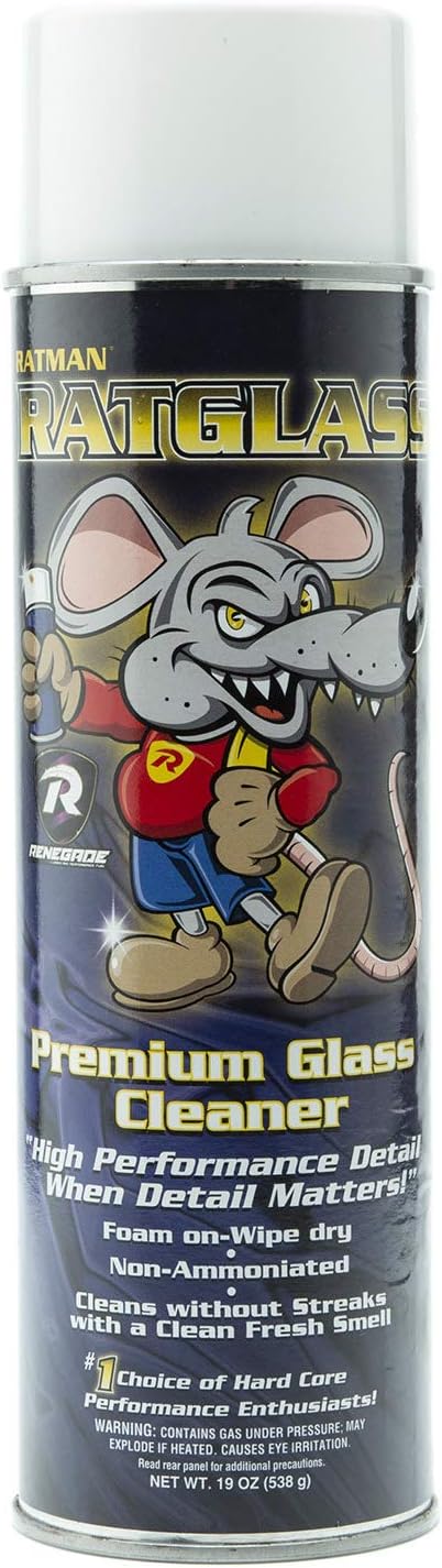 RATMAN Speed Glass Premium Glass Cleaner, Leaves Glass Streak Free and Smelling Fresh, 19 Oz Can