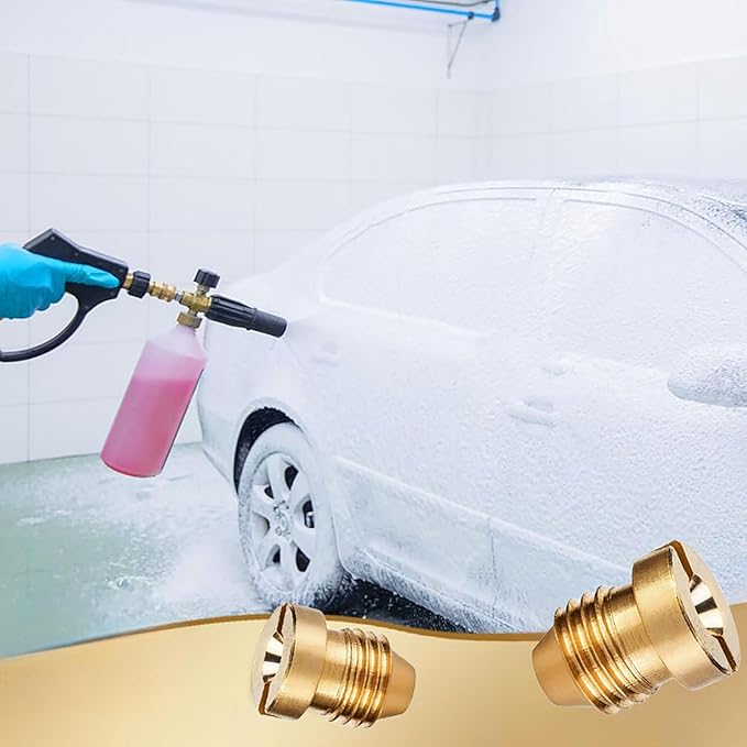 0.8 mm Foam Cannon Orifice Nozzle Tips, 0.8mm Universal Connector for Foam Sprayer, Washer Replacement Nozzles, Precision Foam Cannon Orifice for Car Wash and Garden Hose Use(2Pcs)