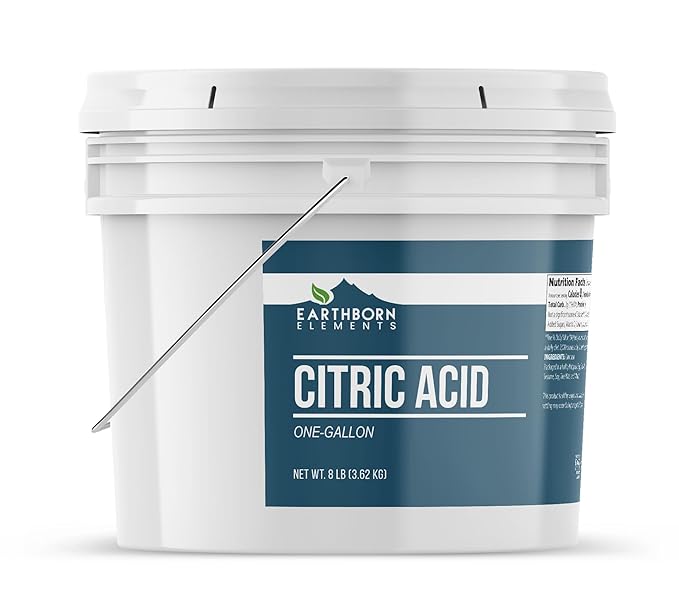 Earthborn Elements Citric Acid (1 Gallon), Food Safe, Preservative & Cleaner