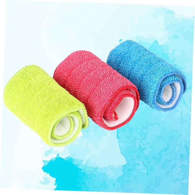 3pcs Mop Cloth Water Spraying Cleaning Tool for Household Use Microfiber Mop Pads for Corners Bathrooms Kitchens