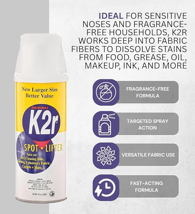 K2r No Scent Spot Treatment Stain Remover 10 oz Spray