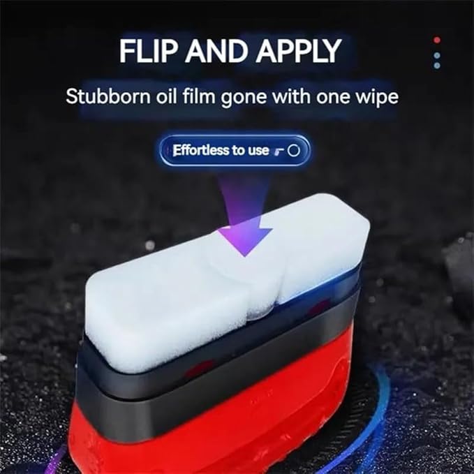 Windshield Glass Cleaner,Glass Cleaning Board,Microfiber Car Windshield Cleaner Tool,Automotive Oil Film Cleaning Brush (3)