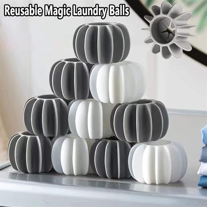 10Pcs Anti-Winding Washing Machine Ball, Laundry Ball Laundry Dryer Balls, Reusable Silicone Soft Washing Balls, Alternative for Quick Washing Washing Machine (White)
