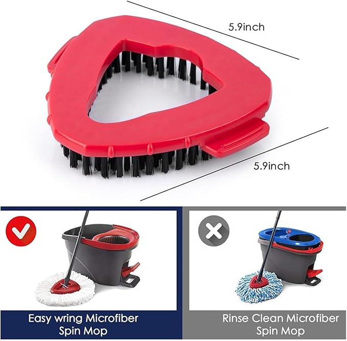 New Small Spin Mop Replacement Base Brush Rotating Mop Base Triangle Accessory Mop Cloth Parts,Compatible for O-Cedar EasyWring RinseClean(5pcs a)