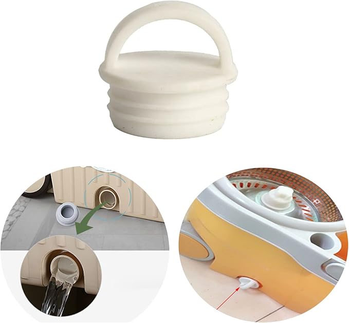 5 Pack Mop Bucket Drain Plug Replacement Sink Hole Stopper with Grips End Cap Cover for Mop and Bucket with Wringer Set Commercial Mop Bucket Spin Mop System Flat Squeeze Mop 19mm 3/4 Inch