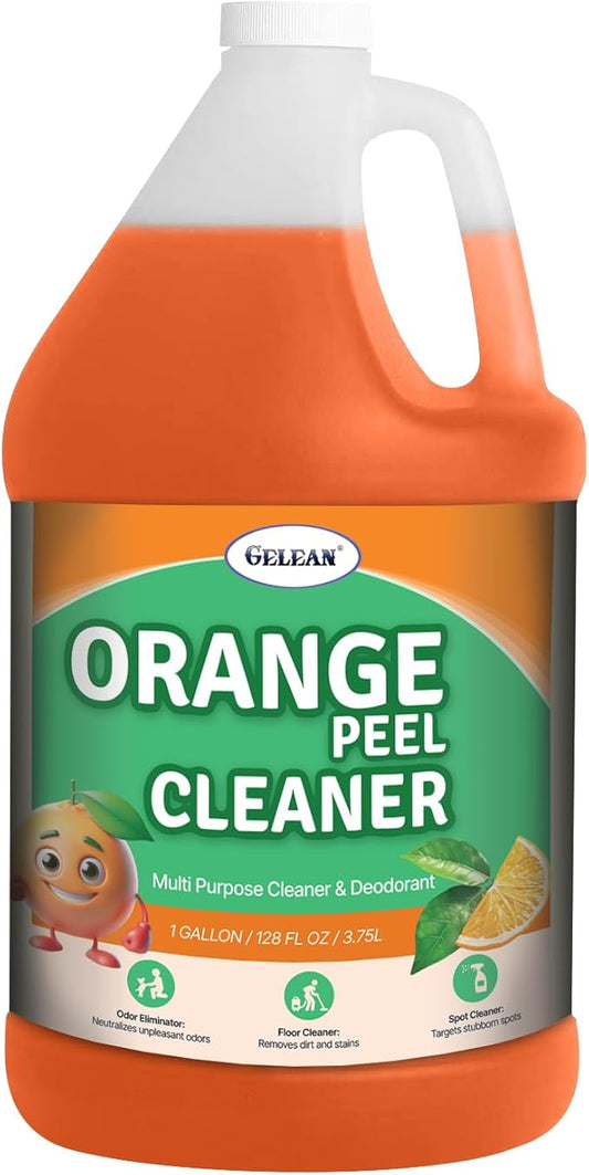 orange peel Multi Purpose Cleaner & Deodorant - Floor Cleaner (Made in USA) | Tile, Stone, Laminate, Vinyl & Natural Wood Floor Cleaner for Mopping, Cleaner Refill for Commercial Use, 1 Gal.