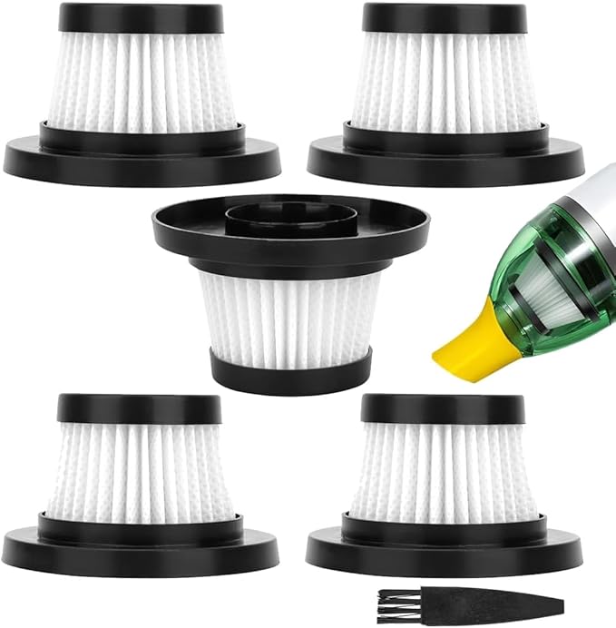 Vacuum Filter for Cordless Vacuum Cleaner as Seen on TV - Replacement HEPA Filter for Vac Compact Cordless Handheld Vacuum 5 Pack