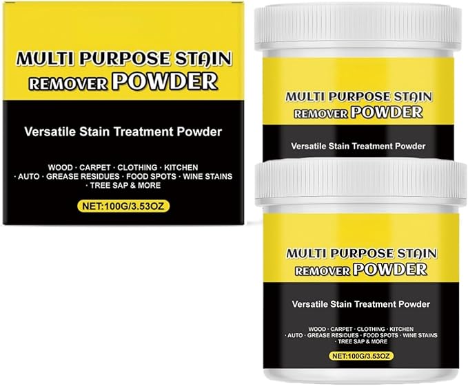 Multi-Purpose Stain Remover Powder – Fast-Acting Cleaner for Kitchens, Bathrooms, Floors, Toilets & Cars, Removes Limescale, Rust, Yellowing & Tough Stains (2)