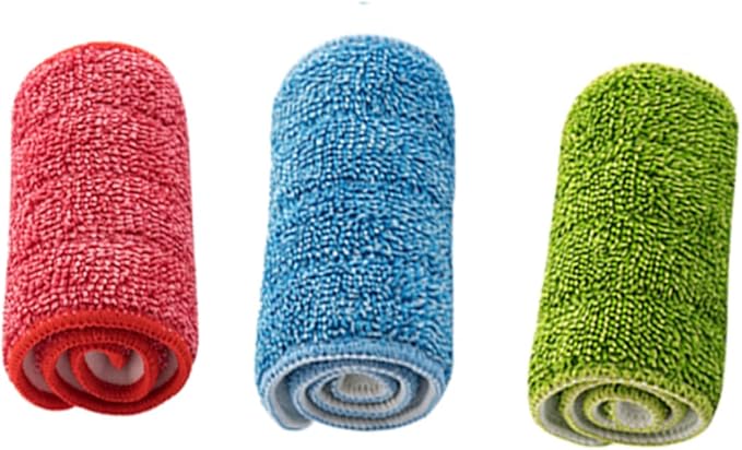 3pcs Fiber Mop Head Replacement Spray Mop Pad for Wet Cleaning Corner Bathroom Kitchen Dust Removal Tool