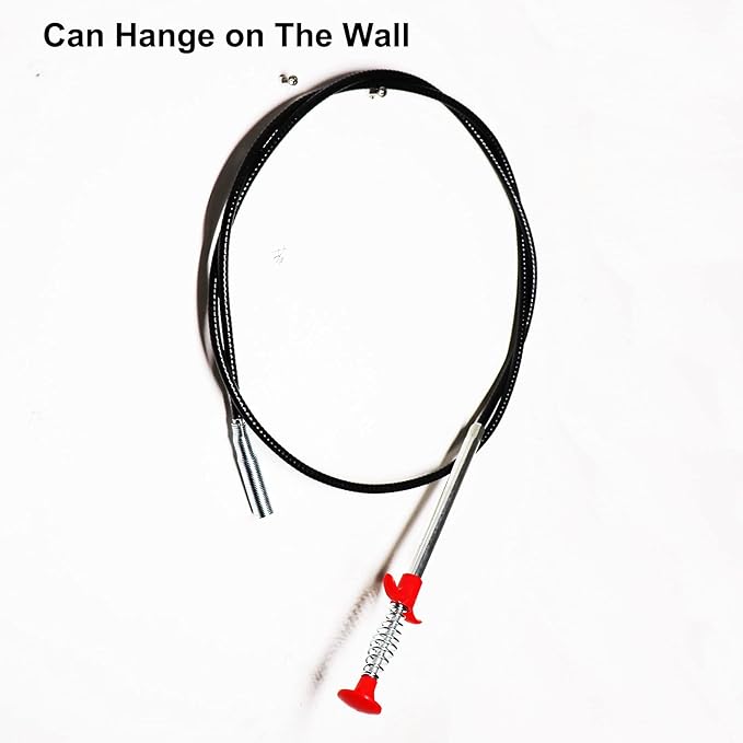 Drain Snake Drain Clog Remover Flexible Grabberable Pick Up Cleaning Tool Reacher Claw Stick, Drain Auger Grab Trash Hairs from Drain,Sink,Bathroom Tub Toilet Hose (35.4 Inch Drain Snake)
