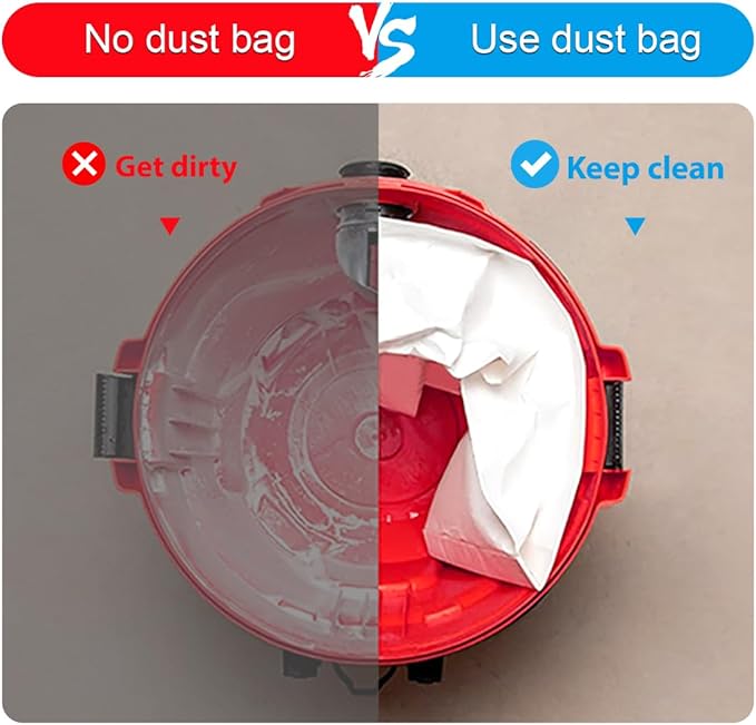25-1230 Vacuum Bags Replacement for Stanley 4-5 Gallon Wet/Dry Vac: SL18129, SL18130, SL18130P, Disposable Filter Bags(12-Pack)