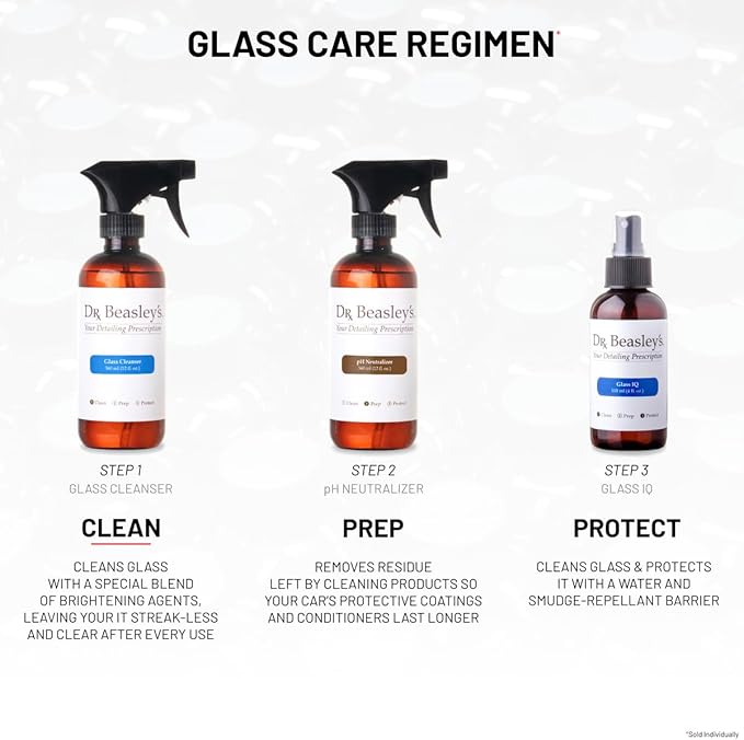 Dr. Beasley's Glass Cleanser - 1 Gallon. Safe on Windshields, Mirrors, and Windows, Streak-Free Formula, Quick Dry for Fast Results