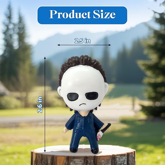 GENANY 3D Resin Horror Movie Killer Character Car Air Freshener Vent Clips, Spooky Car Freshener, Horror Air Freshener, Gothic Gifts for Women and Men, Cool Spring Gifts For Horror Fans