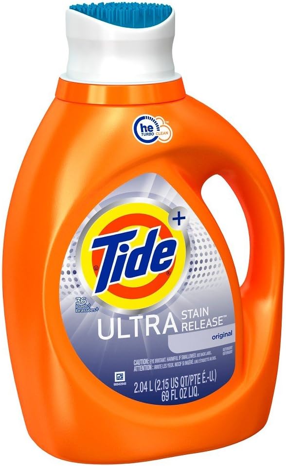 Tide Ultra Stain Release Liquid Laundry Detergent, Original, 36 loads, 69 fl oz, HE Compatible