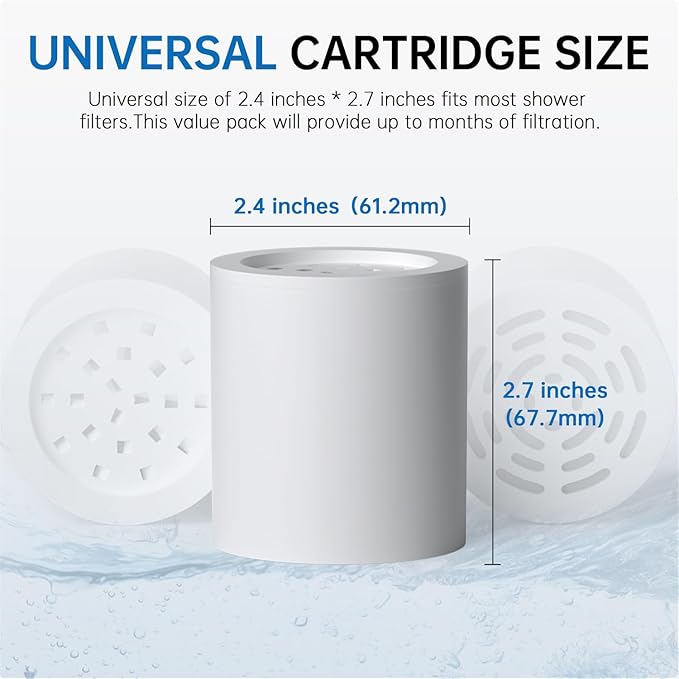 G-Promise 3 Pack 16 Stage Shower Filter Replacement Cartridge For Hard Water, Universally Compatible With Any Similar Design, Water Softener with High Output