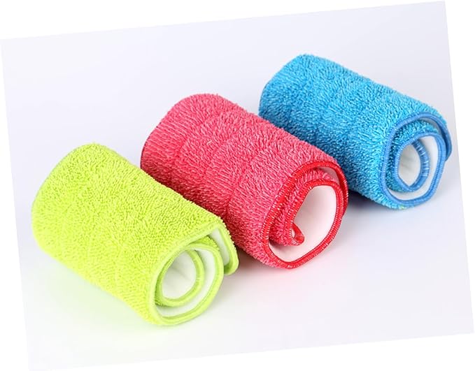 3pcs Fiber Mop Head Replacement Spray Mop Pad for Wet Cleaning Corner Bathroom Kitchen Dust Removal Tool