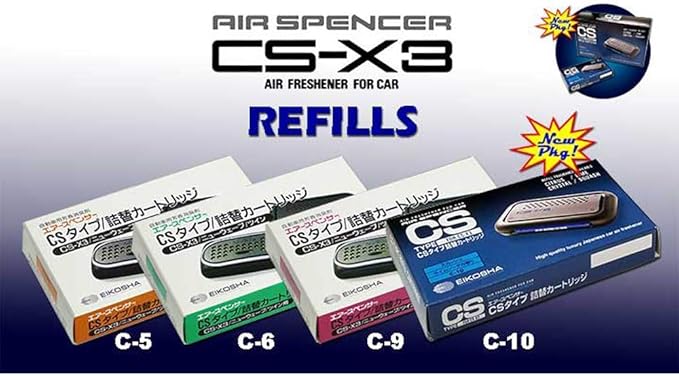 JDM Air Spencer CS-X3 Squash Scent Air Freshener 6 Pack Refills