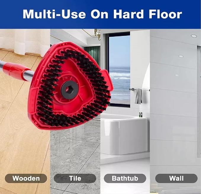 2 Pack Scrub Brush Replacement Head Spin Mop Head Base Hard Bristle Cleaning