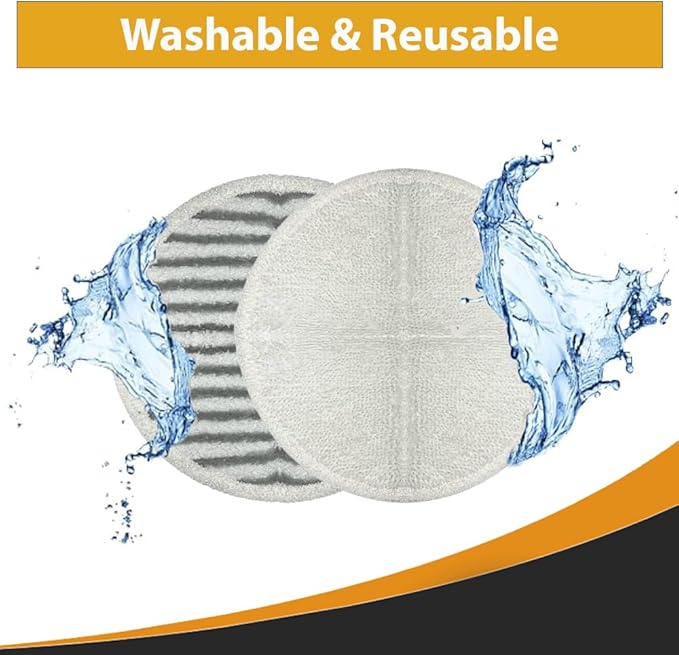 Replacement Pads For Bissell Mop 16 Pads for Bissell Crosswave,Expert/Pet/Cordless Hard Floor,2124 20393 2039a 20399 2039w 23159 23157 Spin Mop Cleaner Scrub/scrubber pads
