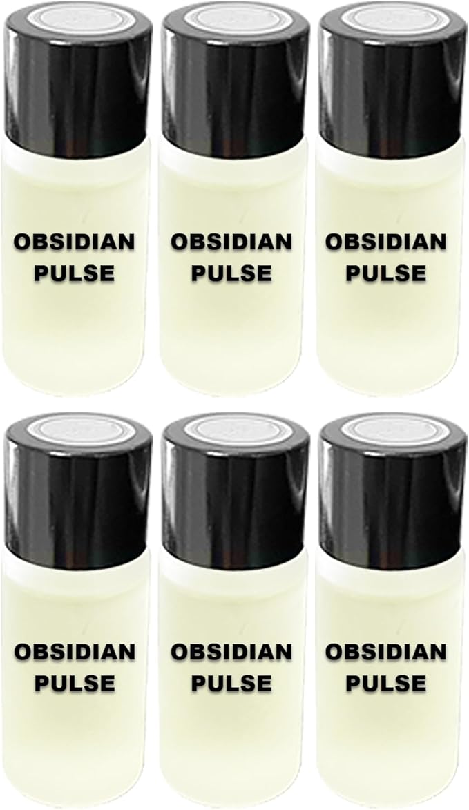 Car Air Freshener Refill Liquid Set of 6 x 10 ML - Smart Car Air Freshener Refill - Car Fragrance Refill - Car Diffuser Refill (Obsidian Pulse)