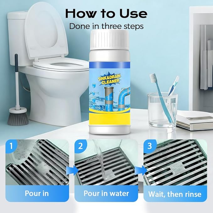 Powerful Unclogging Sink Hair Cleaner, 2026 New Drain Clog Remover, Sink Drain Cleaner for Kitchen and Pipes Cleaning Tool (2)
