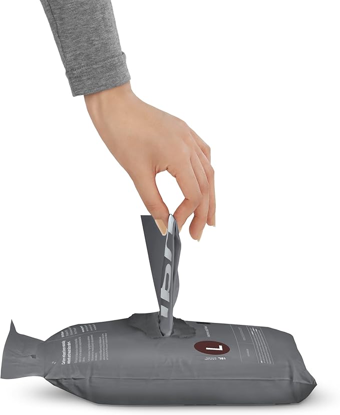 simplehuman Code L 200 Count Odorsorb Custom Fit Liners, Drawstring Odor Absorbing Trash Bags, One-by-One Mess-Free Dispense, Extra Thick & Double Seamed, 50% PCR Plastic, 18 Liter / 4.7 Gallon