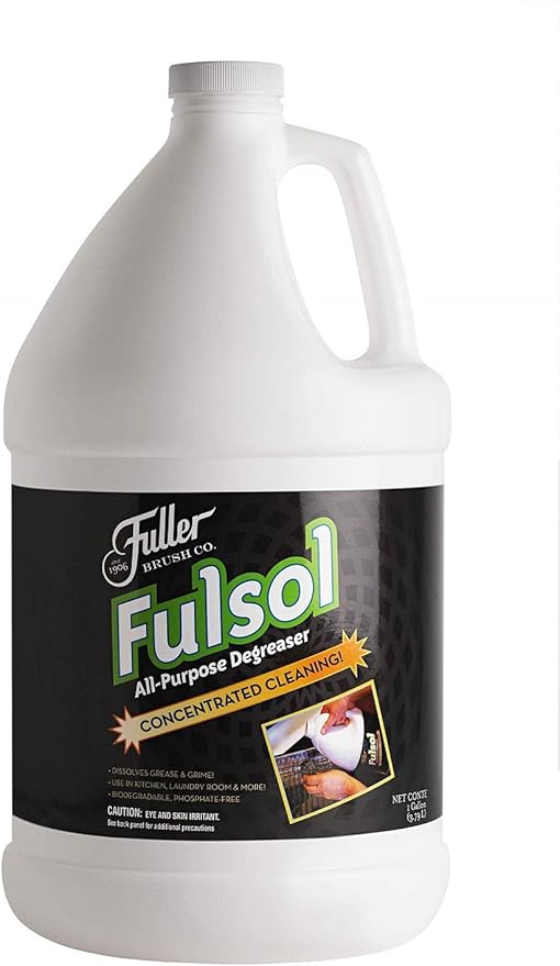 Fuller Brush Fulsol Heavy-Duty Degreaser 1 Gallon – Concentrated All-Purpose Cleaner – Cuts Grease, Grime, Oil & Stains on Tile, Glass, Laundry, Grills – Lemon Scent (Makes 60 Gallons)