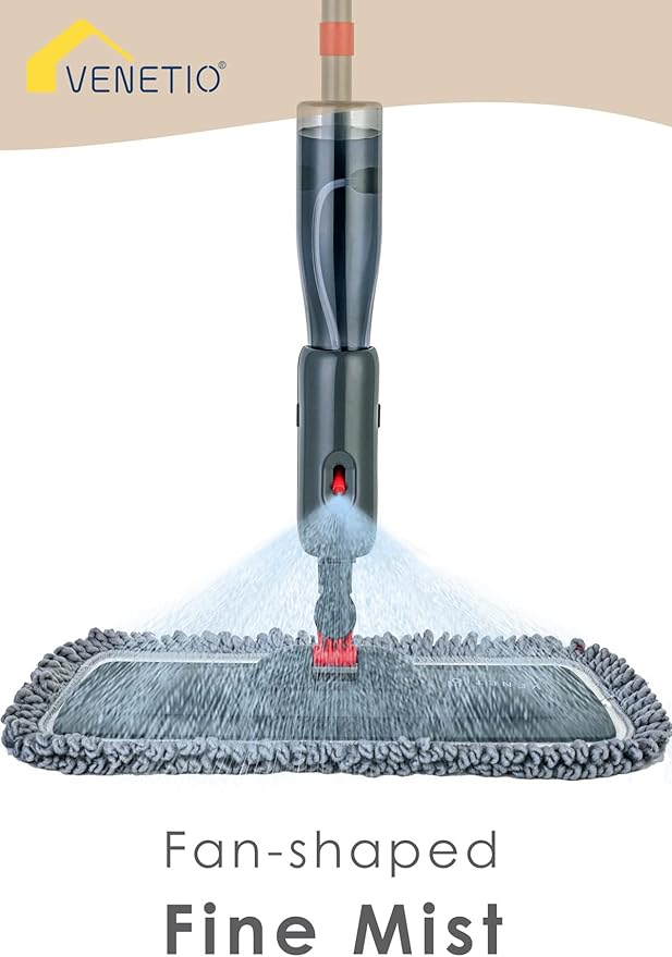 VENETIO ProSweep Spray Mop Refills - Replacement Bottle & Squeegee, Leak Free Refillable Bottle for Floor or Window Cleaning, Pack of 1