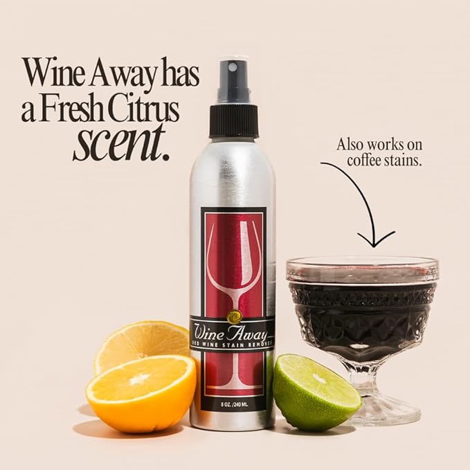 Wine Away Red Wine Stain Remover, Aluminum Signature Collection, 8oz bottle