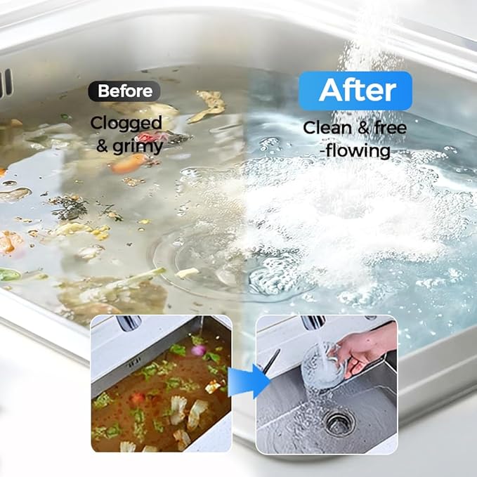 Powerful Unclogging Sink Hair Cleaner, 2026 New Drain Clog Remover, Sink Drain Cleaner for Kitchen and Pipes Cleaning Tool (2)
