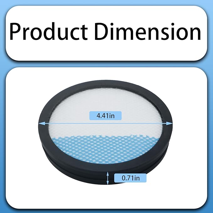 3 Pack Filter Replacement for Ryobi 18V 1 + Cordless Stick Vacuum PBLSV716K, PBLSV716B, PBLSV717K, PBLSV717B, PCL720K, PCL720, Compare to Part A32SV720N