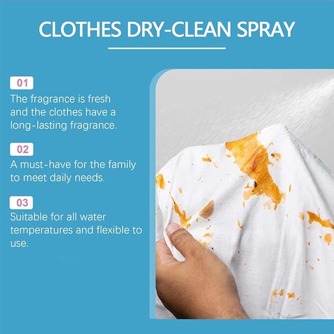 Clean Shop Clothing Emulsifier, Clothing Emulsifier Stain Remover, Gentle on Most Fabrics, Effectively Removes Grease, Oil Stains and Food Stains from Clothes and Shoes, 300 Ml (1)