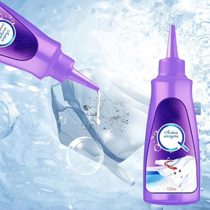 2024 New Active Enzyme Laundry Stain Remover, White Shirt Garment Stubborn Stain Cleaner Oil Remover, Upgrade Active Enzyme Clothing Stain Remover Collar Stain Removal Spray (2)